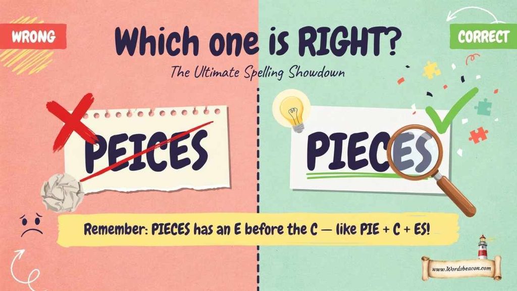 Pieces Pronunciation and Spelling