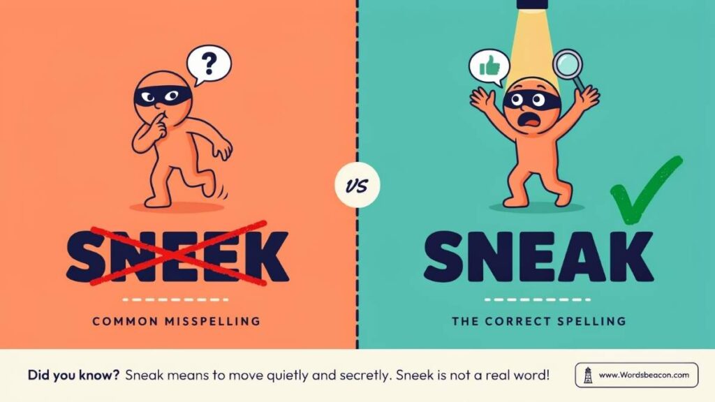 Sneek vs Sneak difference and usage?