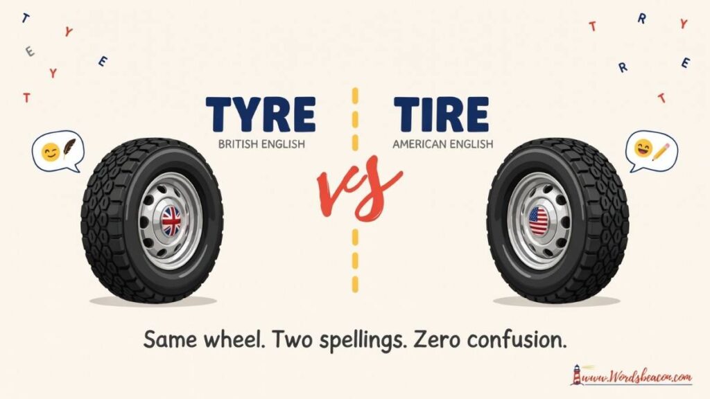 Tyre vs Tire difference and which one is correct?