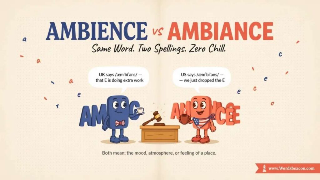 Ambience vs Ambiance which one is correct ?