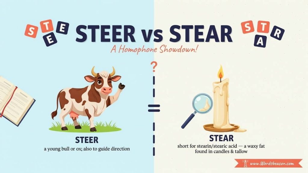 Steer vs Stear Spelling Difference