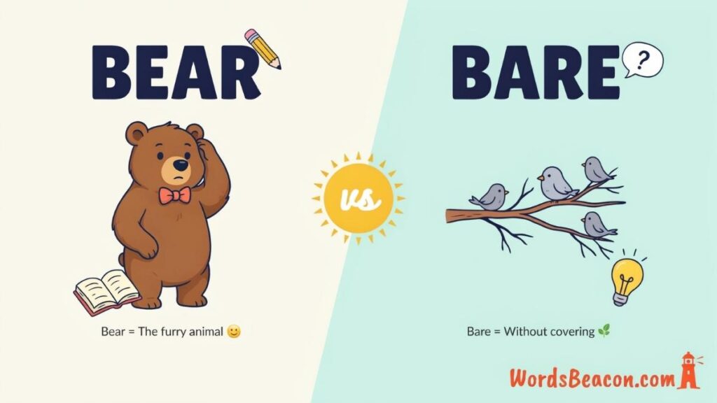 Bear vs Bare Difference and usage ?