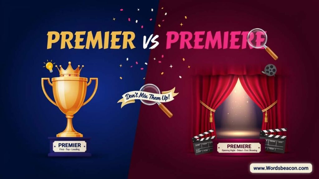 Premier vs Premiere which one is correct ?