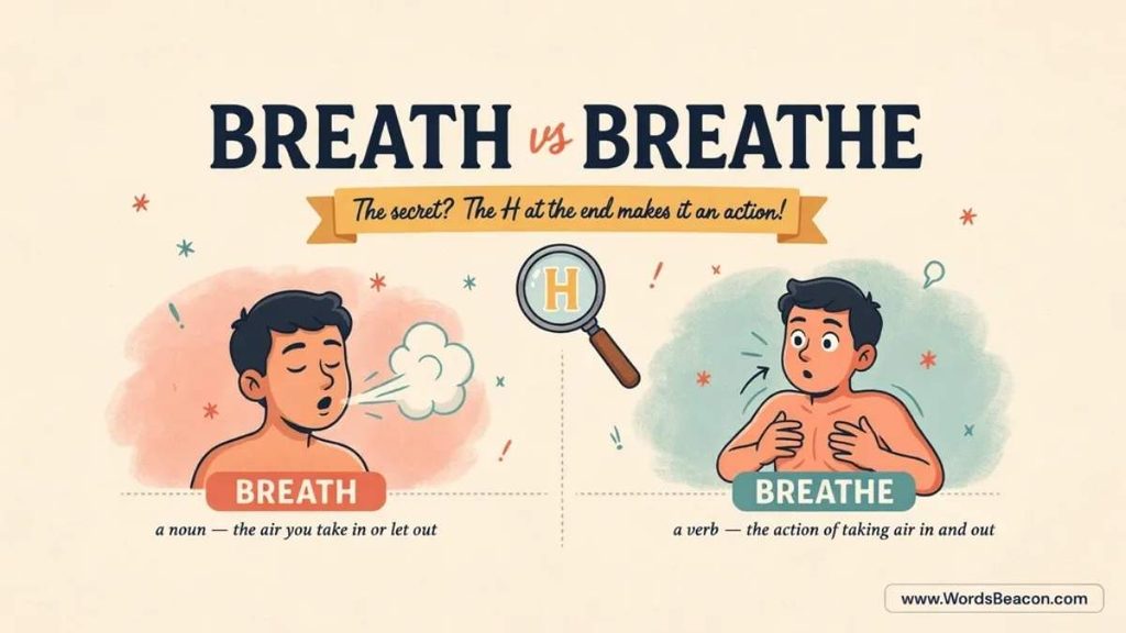 Breath and Breathe Inside Longer Words