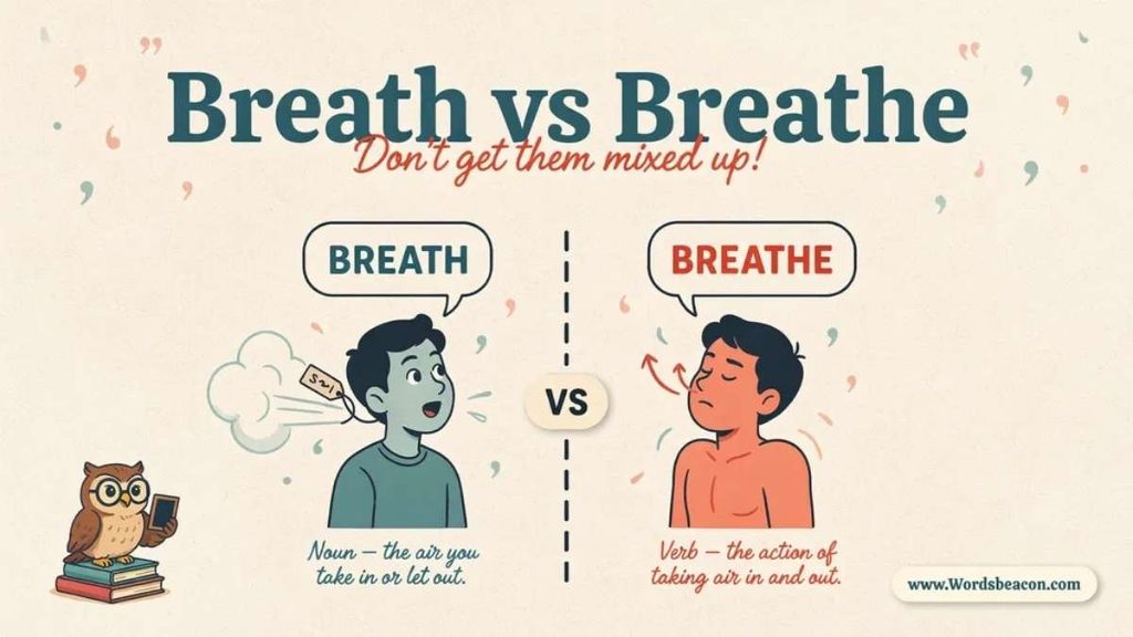 Can Breath and Breathe Appear in the Same Sentence?