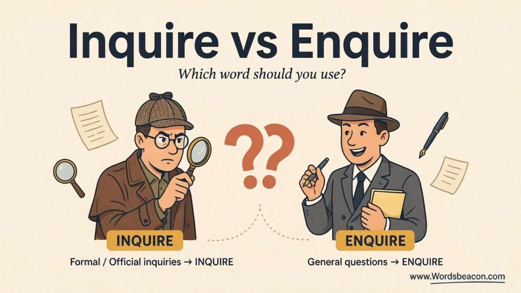 Inquire vs Enquire the Difference?