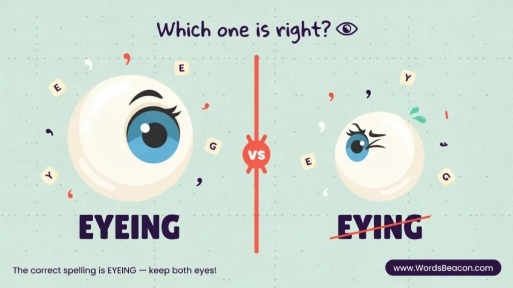 Eyeing vs Eying difference and usage?