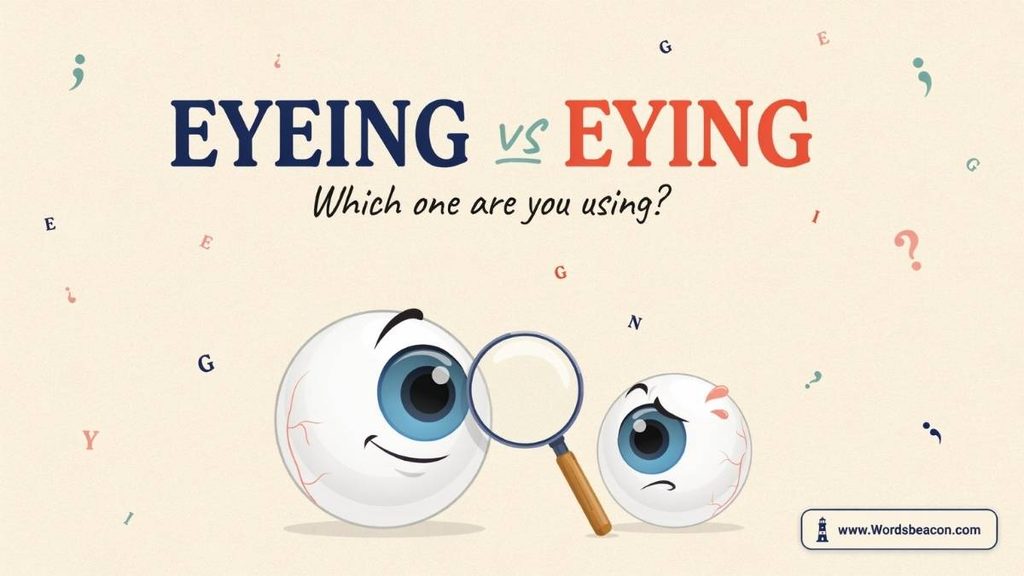 Eyeing vs Eying in American English