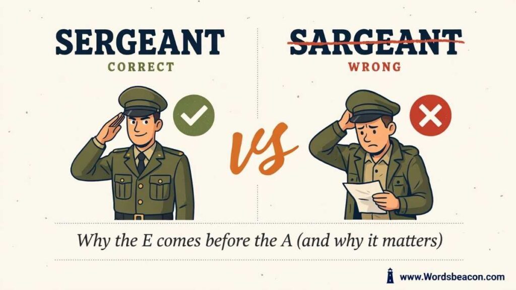 Sergeant vs Sargeant difference and usage?