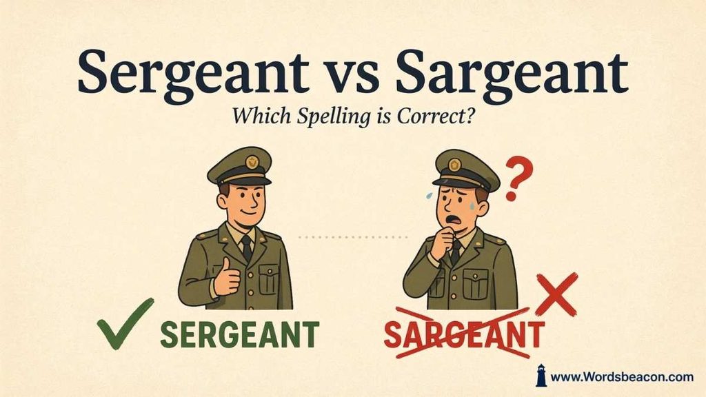Sergeant vs Sargent Which One Is Correct?