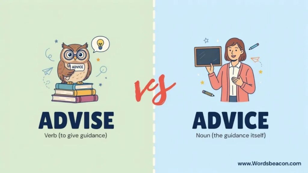 Advise vs Advice difference and Usage?