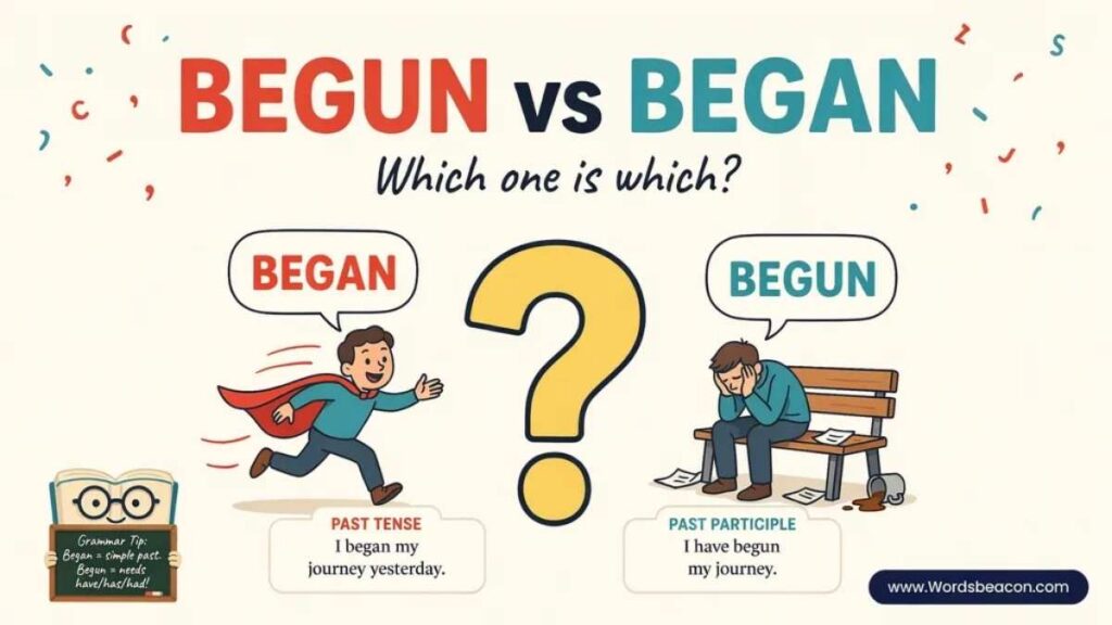 Begun vs Began difference and usage?
