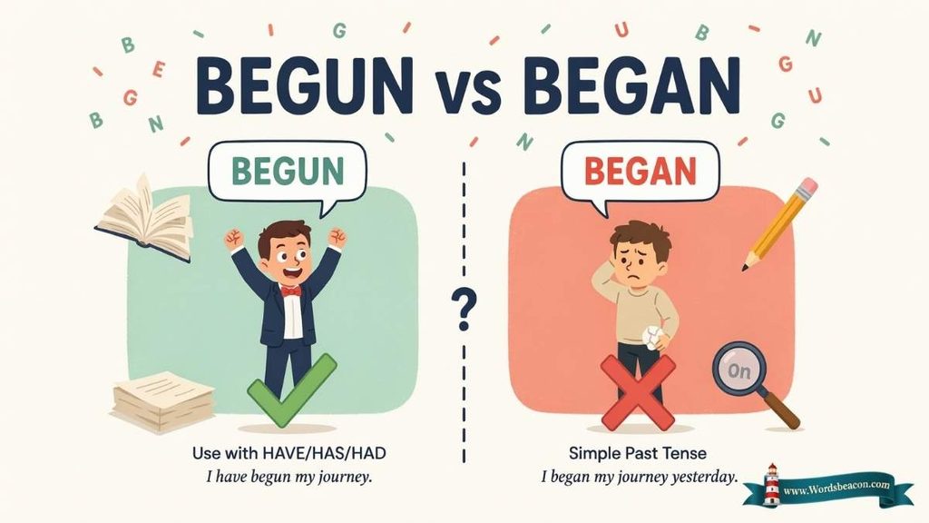 Began and Begun With “To” and “-ing”