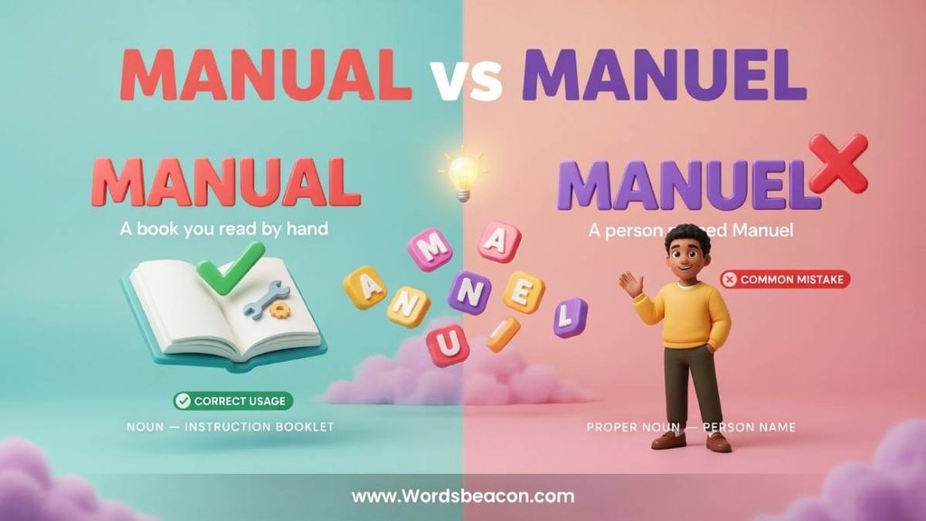 Manual Correct Word or Manuel Correct Word?
