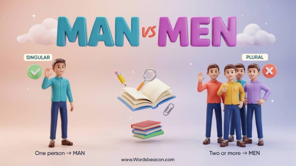 Man vs Men difference and Correct Usage ?